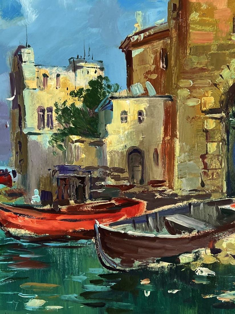 Oil painting At the Old Town Pier Yuriy Suprunchuk - 8
