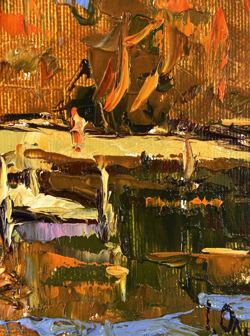 Oil painting Sunny day by the river Oleksiy Ivanyuk - 10