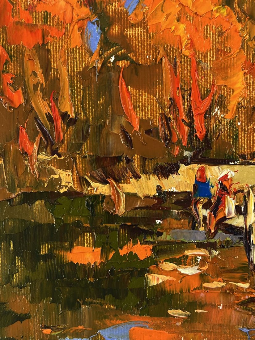 Oil painting Sunny day by the river Oleksiy Ivanyuk - 5