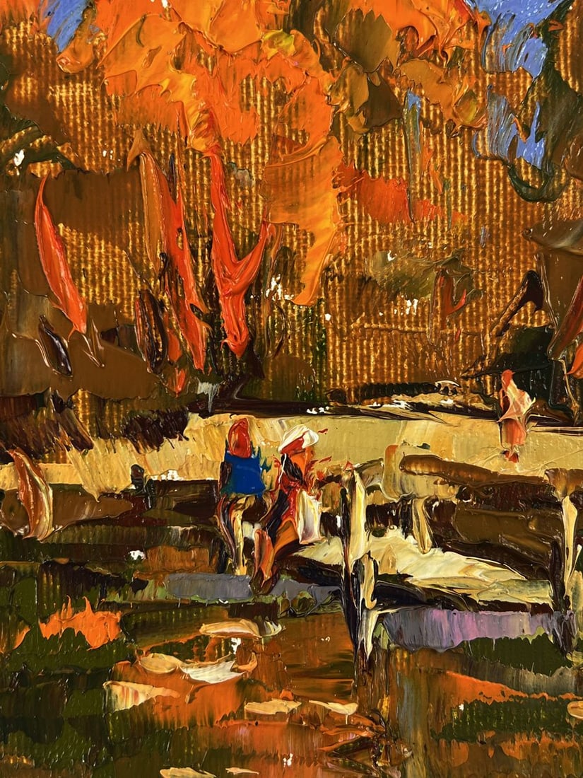Oil painting Sunny day by the river Oleksiy Ivanyuk - 6