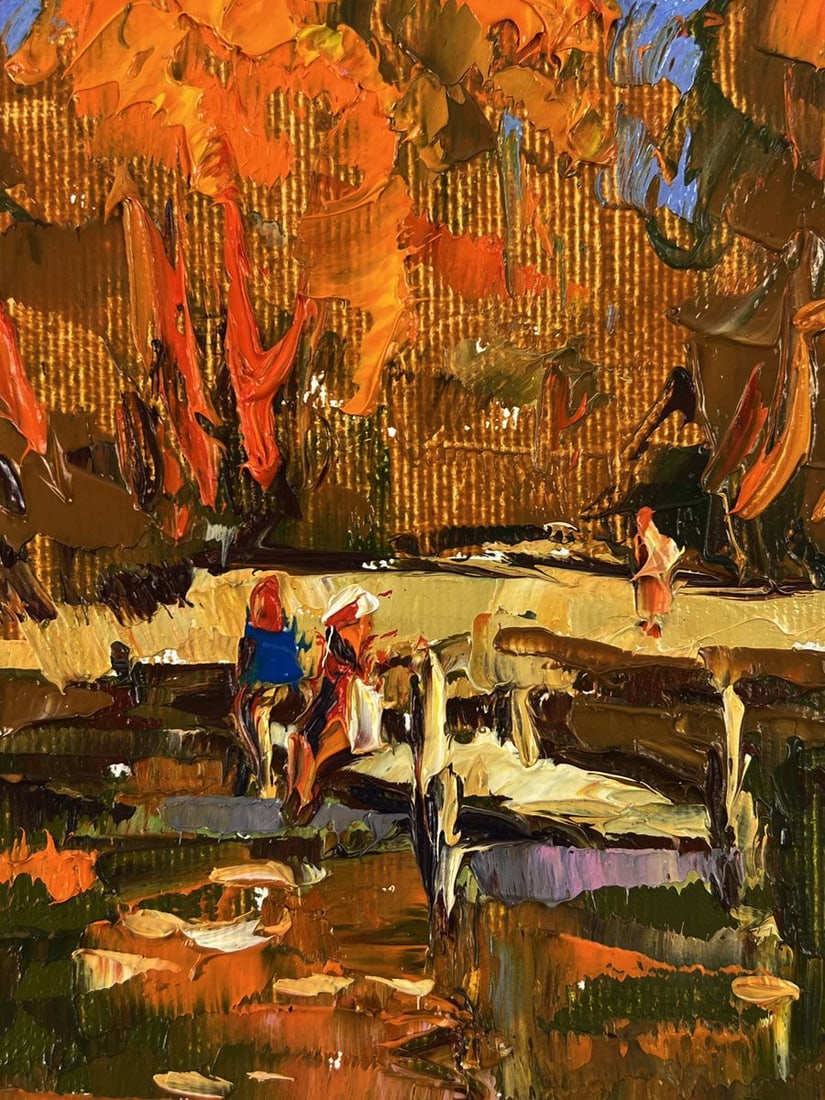 Oil painting Sunny day by the river Oleksiy Ivanyuk - 7