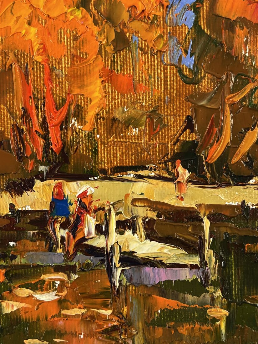 Oil painting Sunny day by the river Oleksiy Ivanyuk - 8