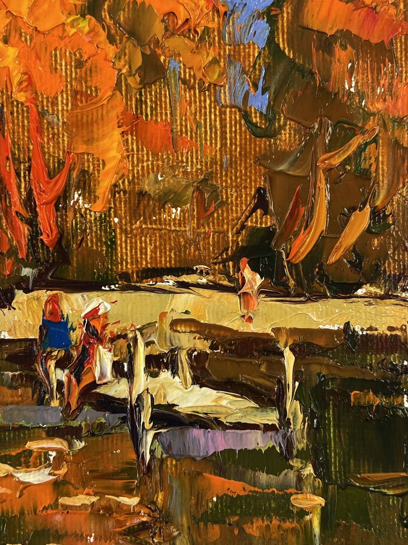 Oil painting Sunny day by the river Oleksiy Ivanyuk - 9