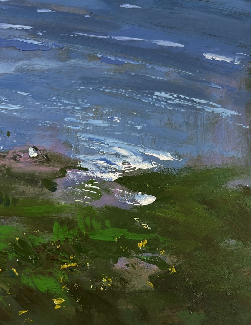 Oil painting People looking at the flow of river Yuriy Suprunchuk - 9