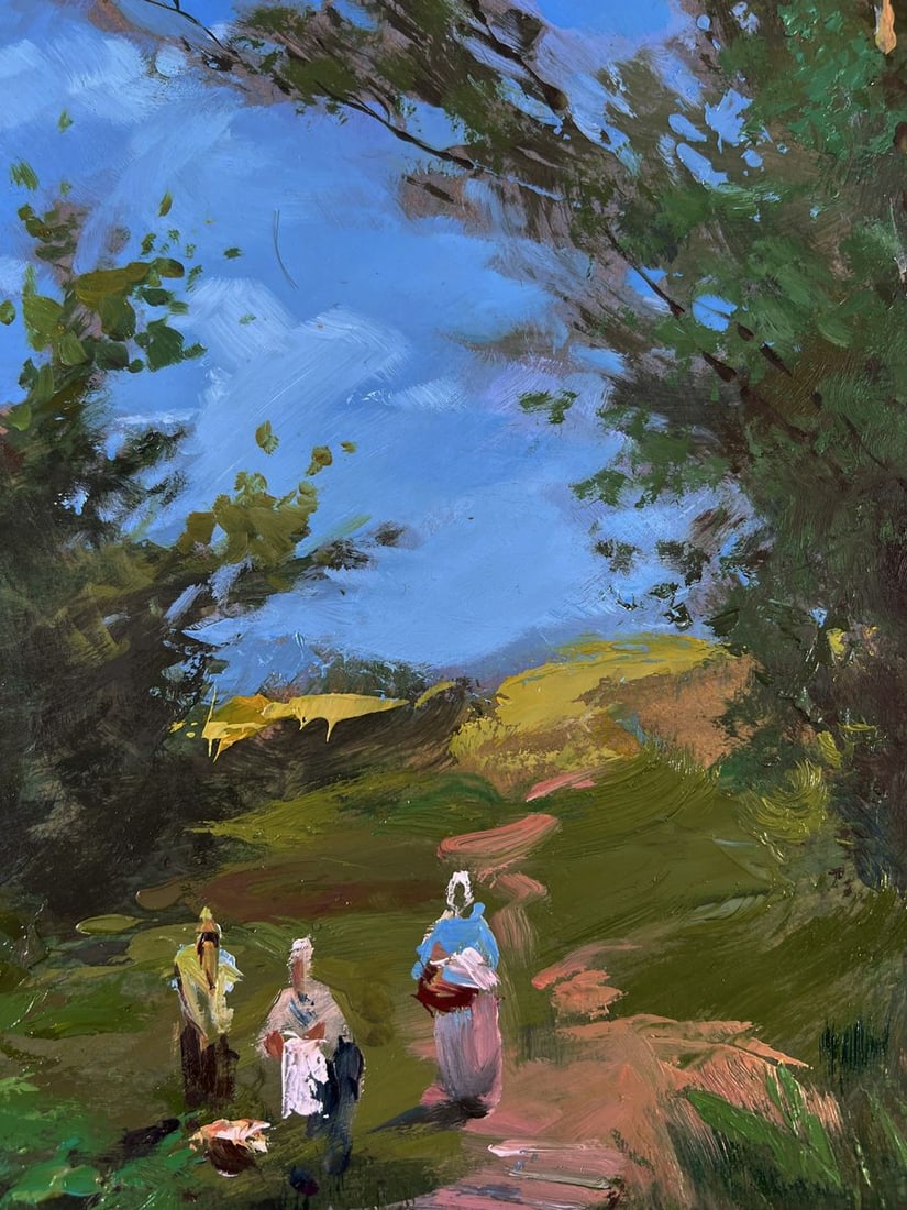 Oil painting At the village shore Yuriy Suprunchuk - 6