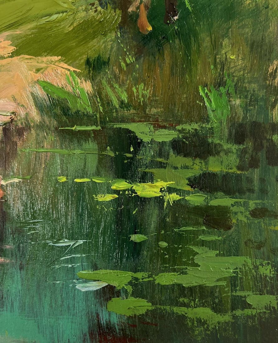 Oil painting At the village shore Yuriy Suprunchuk - 8