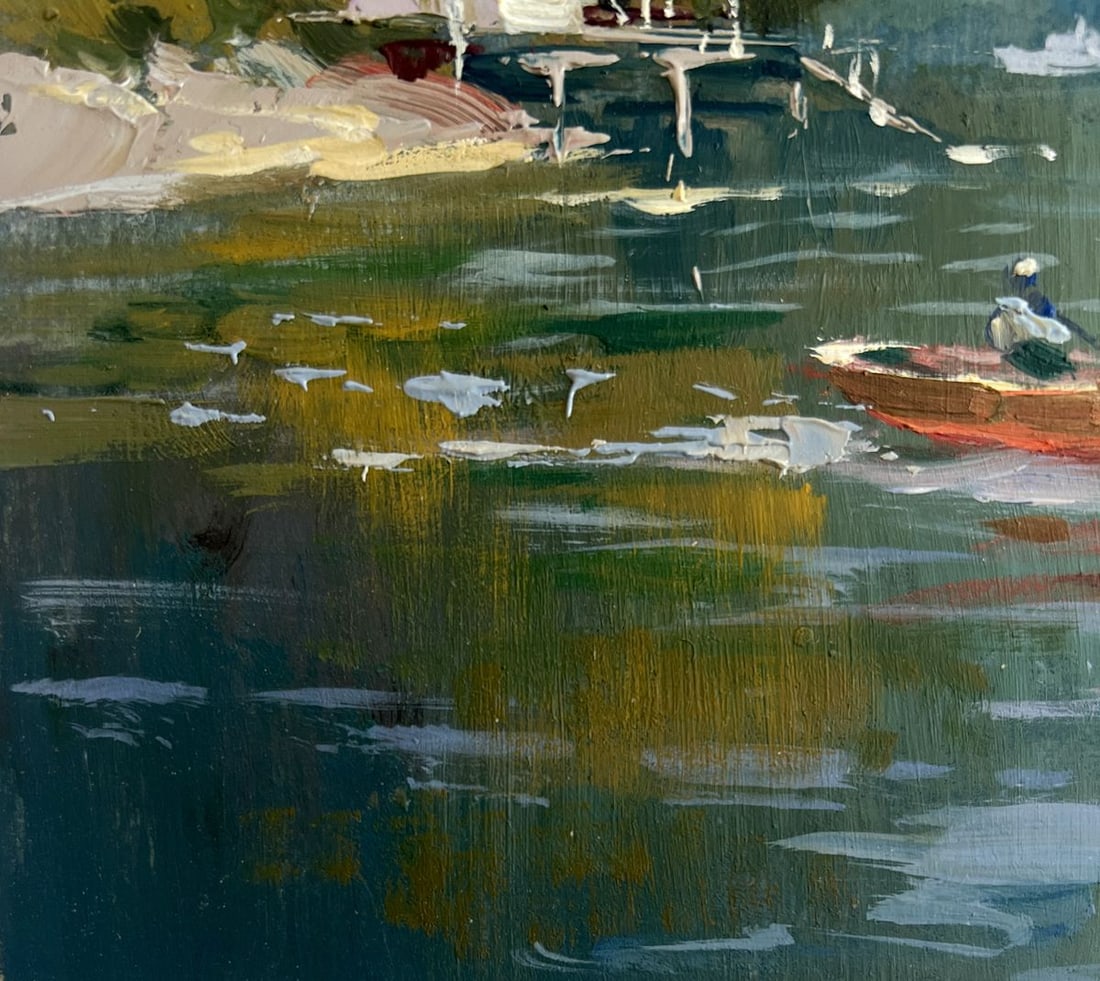 Oil painting At the summer yacht club Yuriy Suprunchuk - 6