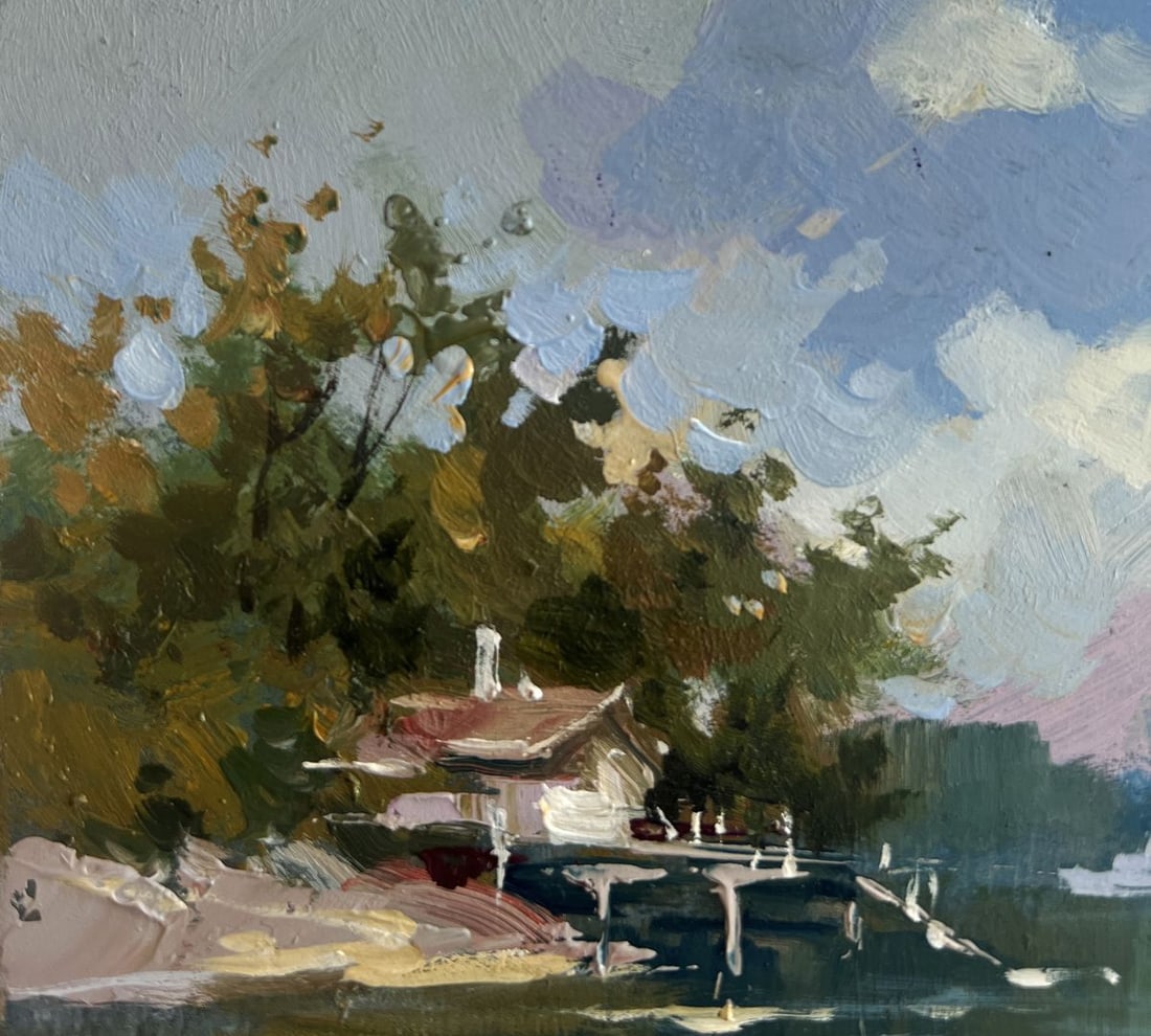Oil painting At the summer yacht club Yuriy Suprunchuk - 7