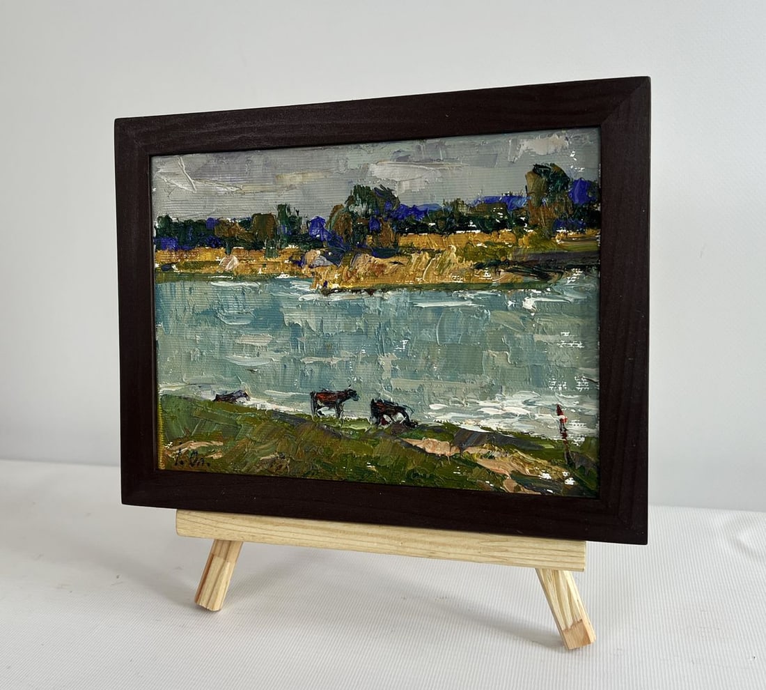 Oil painting At the watering hole Alex Kalenyuk - 2