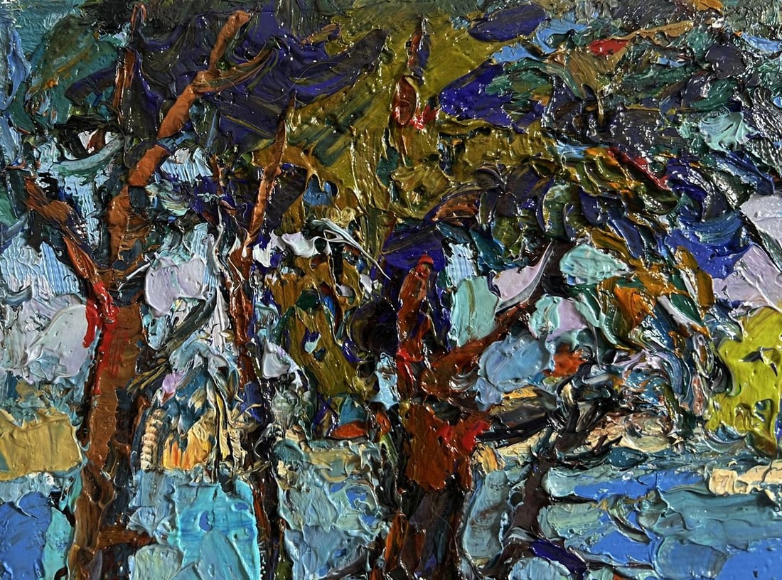 Oil painting In the shade of the trees Oksana Kalenyuk - 6
