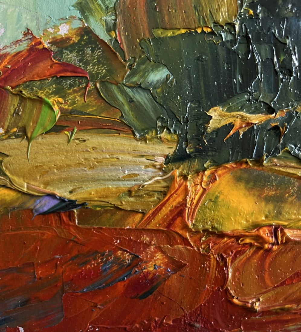 Oil painting Autumn days by the river Boris Serdyuk - 7