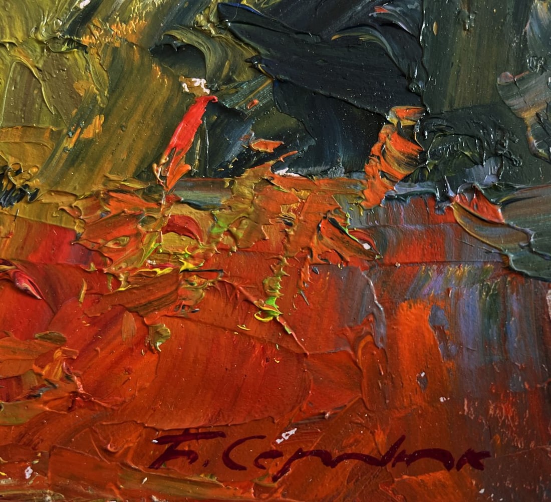 Oil painting Autumn days by the river Boris Serdyuk - 9