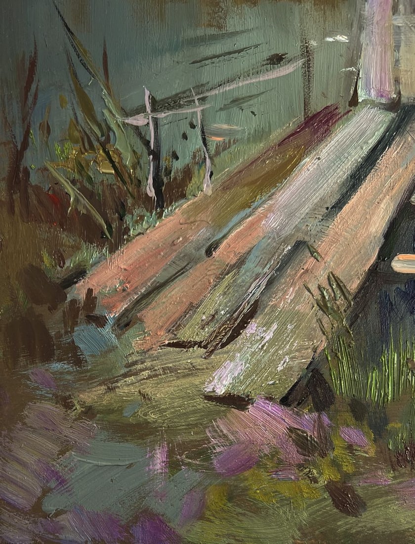Oil painting Bridge to the village Yuriy Suprunchuk - 7