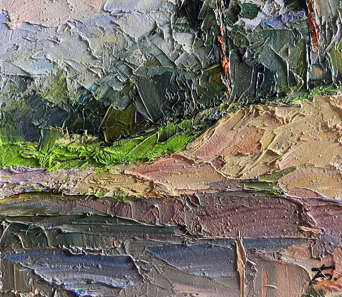 Oil painting Sand cliff by the river Boris Serdyuk - 6