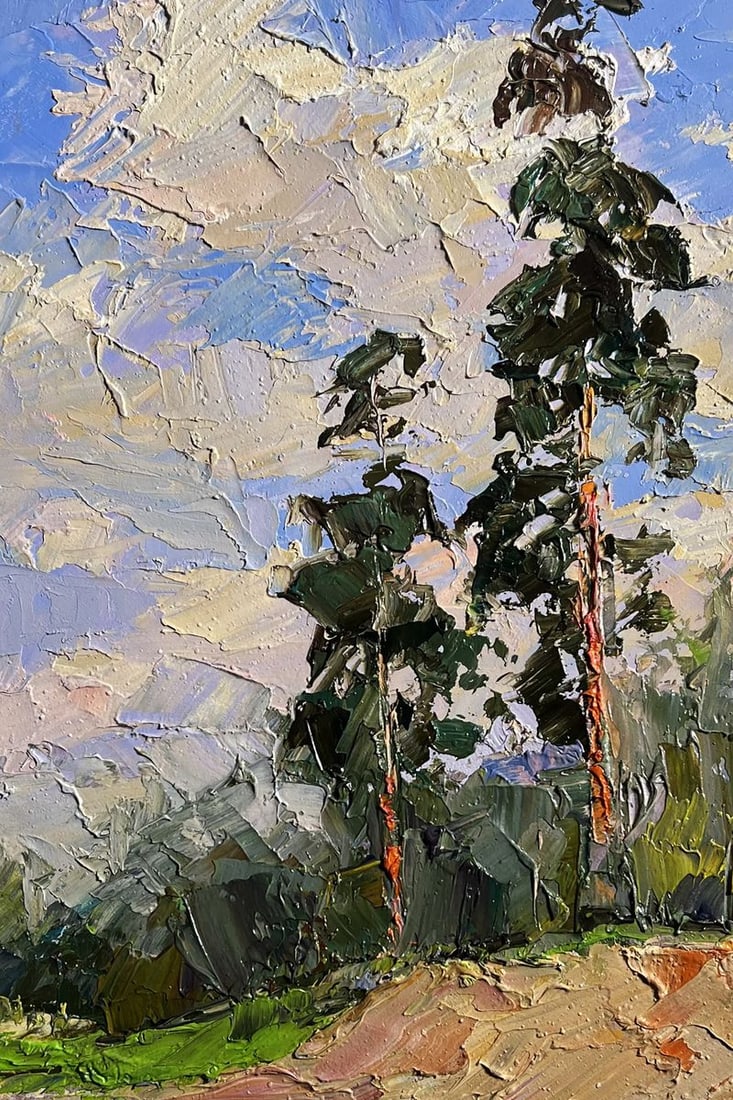 Oil painting Sand cliff by the river Boris Serdyuk - 8
