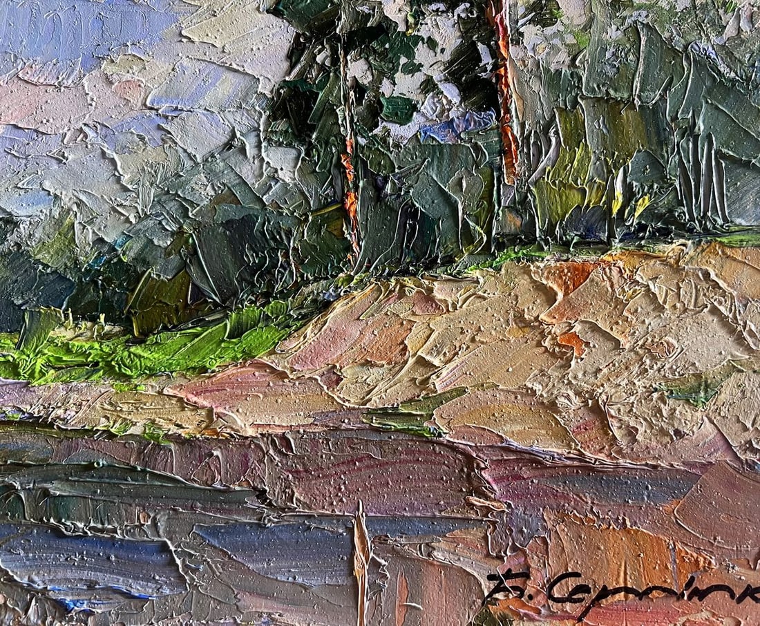 Oil painting Sand cliff by the river Boris Serdyuk - 9