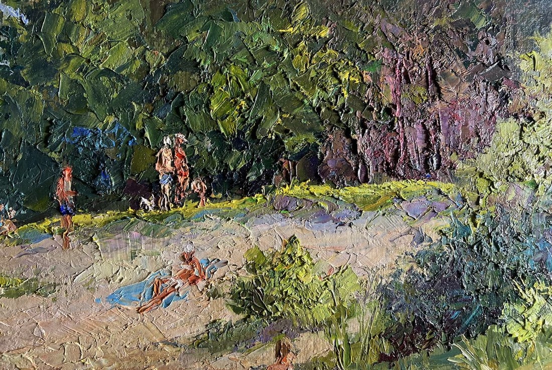 Oil painting Summer vacation on the river Boris Serdyuk - 5