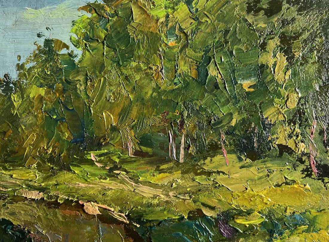 Oil painting Forest along the river Boris Serdyuk - 6