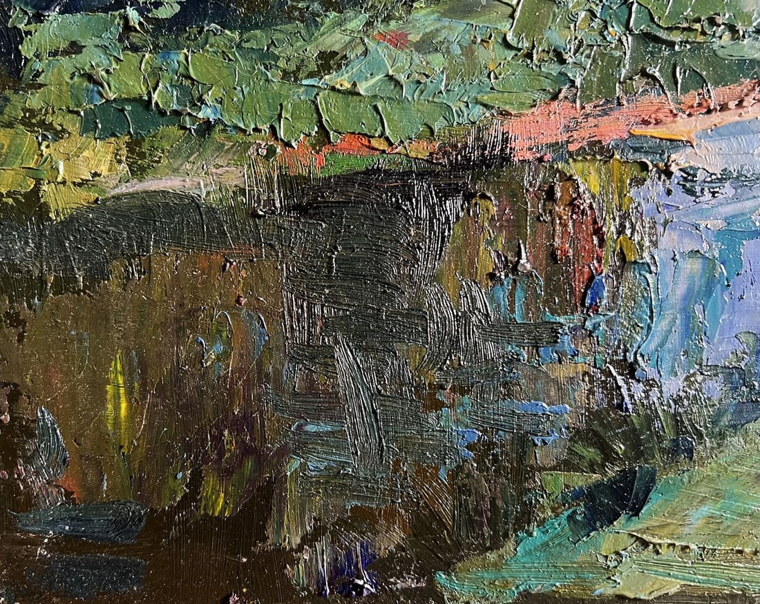 Oil painting Forest along the river Boris Serdyuk - 8