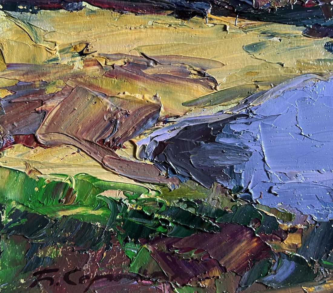Oil painting The beauty of an autumn evening Boris Serdyuk - 9