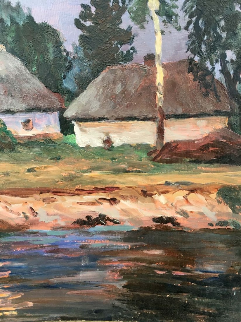 Landscape of village oil painting - 6