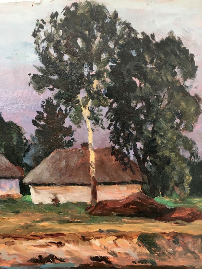 Landscape of village oil painting - 7