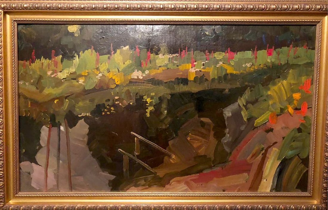 Oil painting Etude Mykola Reznik: Title: Oil painting Etude Mykola Reznik Description: NoGS 291 *** ABOUT THIS PAINTING *** * TITLE: "Etude" * ARTISTS: Mykola Reznik * SIZE: 48x80 cm/'18.89x31.49 inches' * MEDIUM: oil, cardboard * HAN
