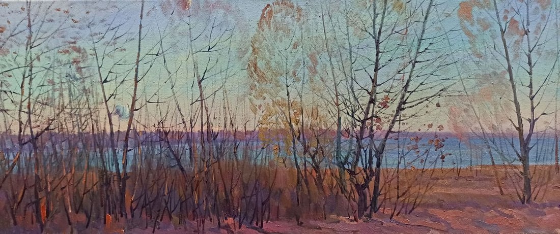Oil painting Autumn landscape Peter Tovpev (1 of 6)