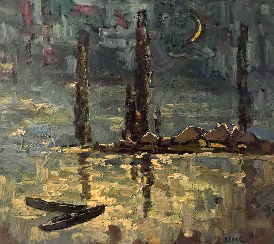 Oil painting Quiet night Kalenyuk Alex: Title: Oil painting Quiet night Kalenyuk Alex Description: NoKalen 257 *** ABOUT THIS PAINTING *** * TITLE: "Quiet night" * ARTISTS: Kalenyuk Alex * SIZE: 65x75 cm/'25.59x29.52 inches' * MEDIUM: oil,