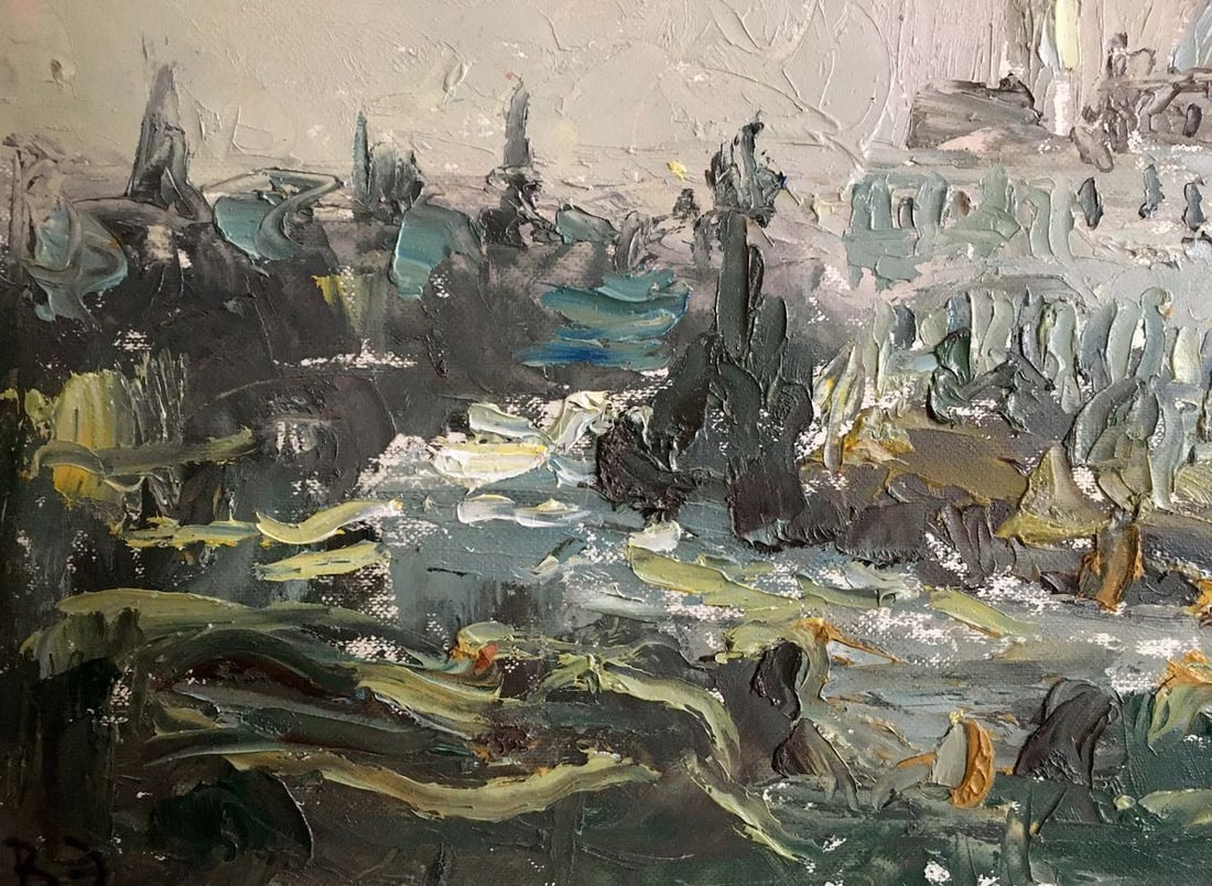 Oil painting City landscape Endeberya Viktor - 4