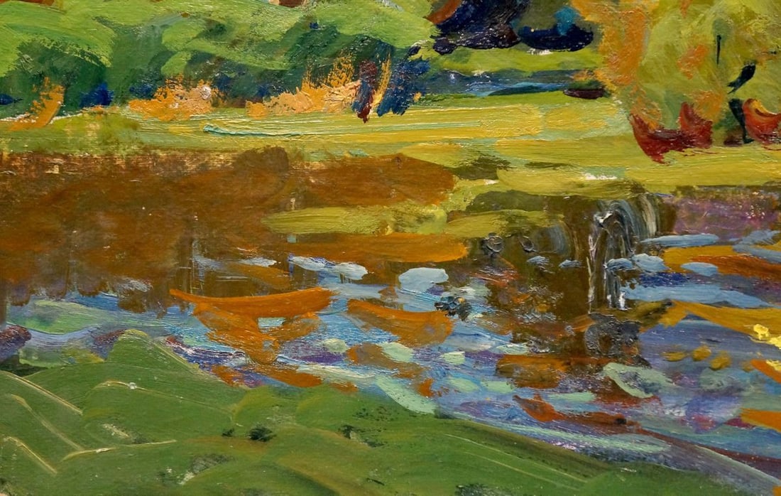 Oil painting Autumn landscape Fomin Anatoly Nikiforovich - 2
