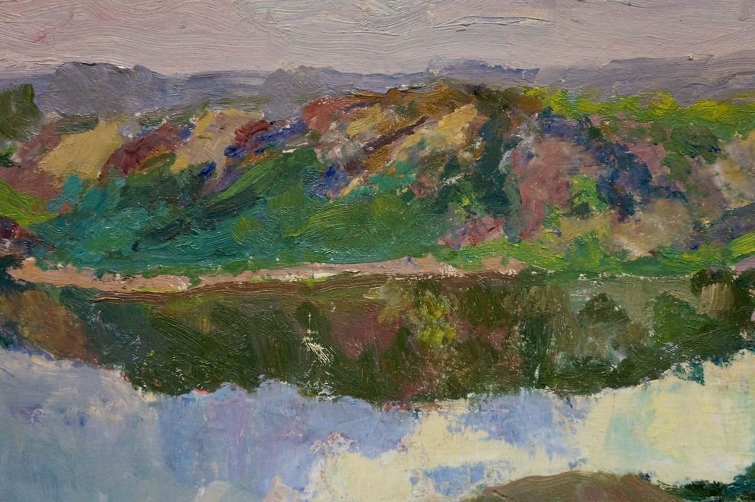 Oil painting Sunset by the river Kalatsyuk Yakov Alekseevich - 6