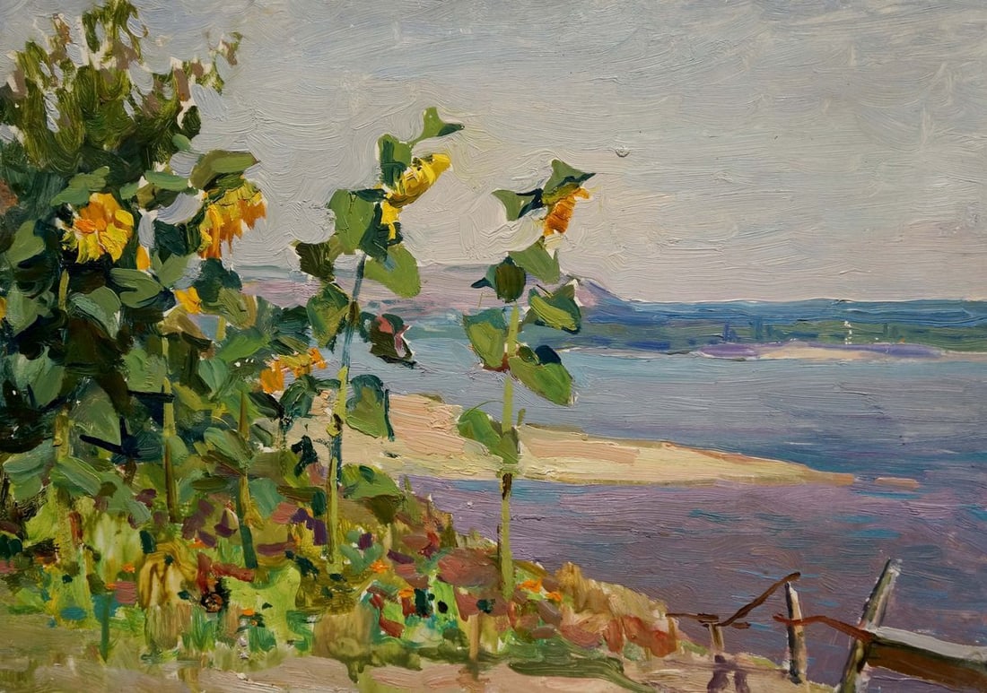 Oil painting Sunflowers Glushchenko Nikolay Petrovich (1 of 8)