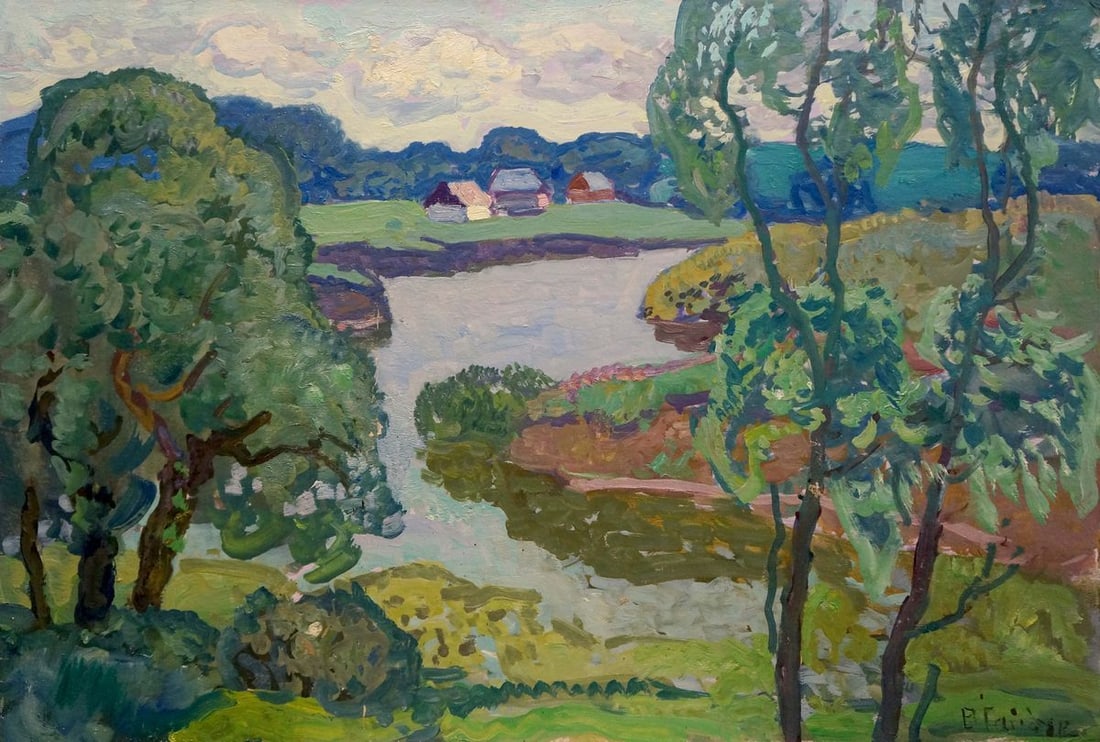 Oil painting Landscape Gaiduk Viktor Kirillovich: Title: Oil painting Landscape Gaiduk Viktor Kirillovich Description: NoVerns 479 *** ABOUT THIS PAINTING *** * TITLE: "Landscape" * ARTISTS: Gaiduk Viktor Kirillovich * SIZE: 40x59 cm/'15.74x23.22 inc