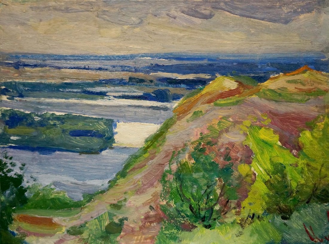 Oil painting Mountain landscape Buryachok Nikolay Ivanovich: Title: Oil painting Mountain landscape Buryachok Nikolay Ivanovich Description: NoVerns 544 *** ABOUT THIS PAINTING *** * TITLE: "Mountain landscape" * ARTISTS: Buryachok Nikolay Ivanovich * SIZE: 26x