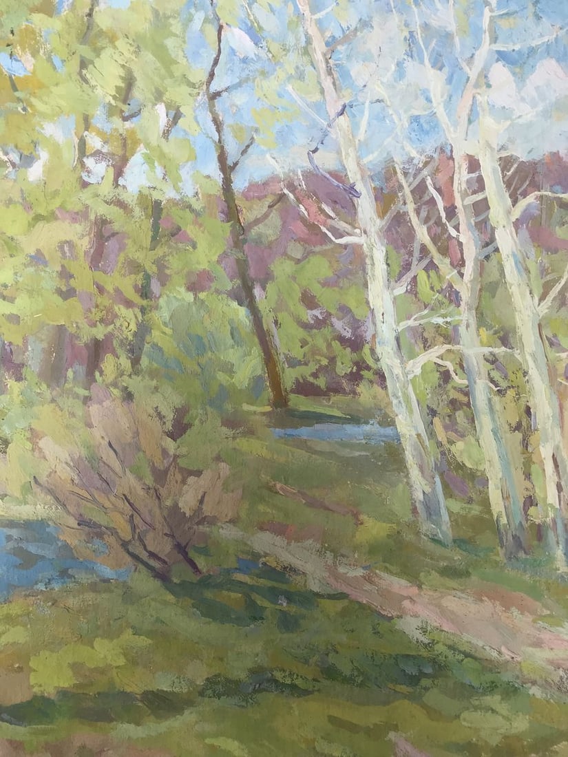 Oil painting Rest in the forest Peter Tovpev - 8