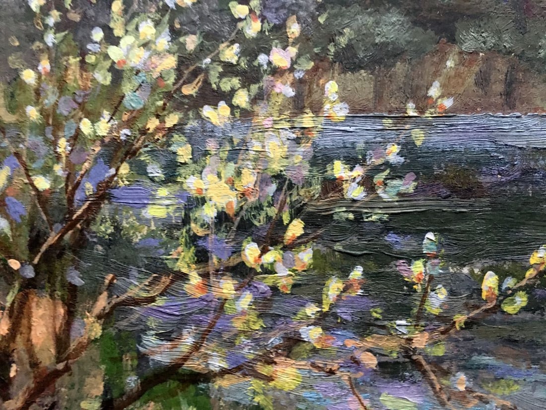 Oil painting Willow blossoms over water Batrakov Vladimir Grigorievich - 11