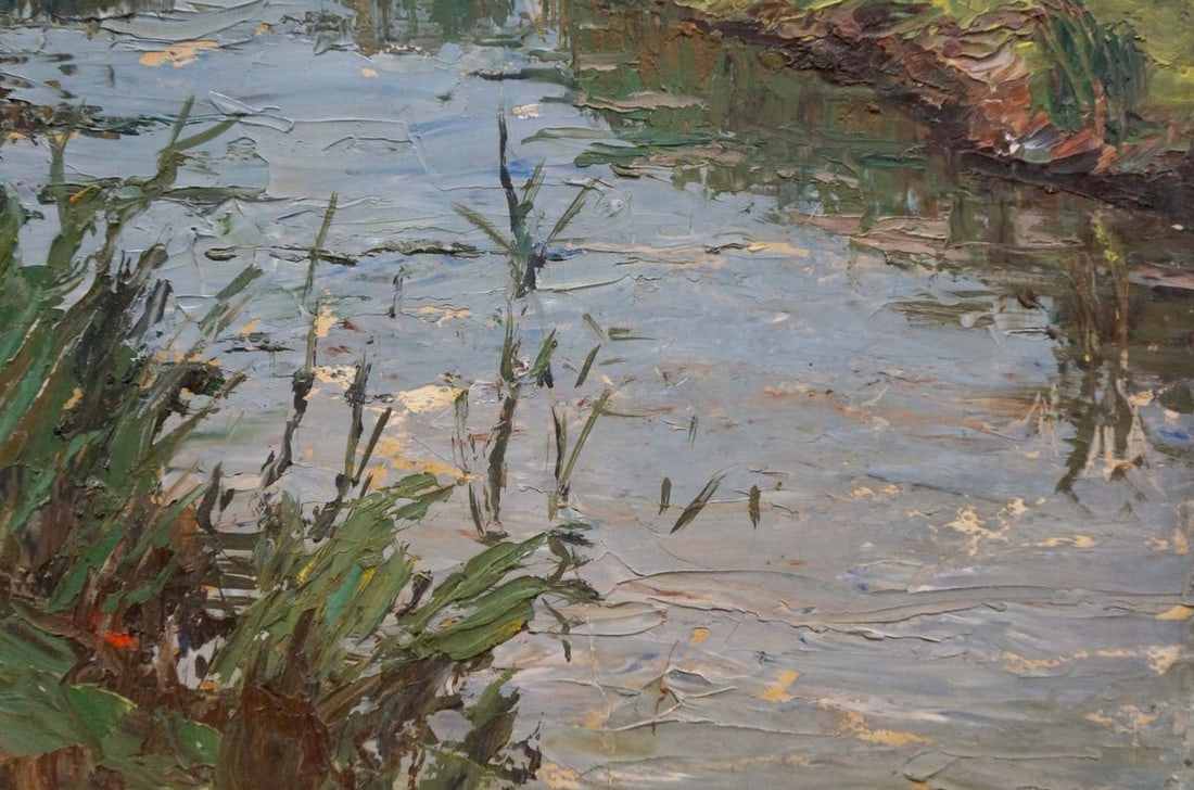 Oil painting River landscape Afanasiev Vladimir Nikolaevich - 5