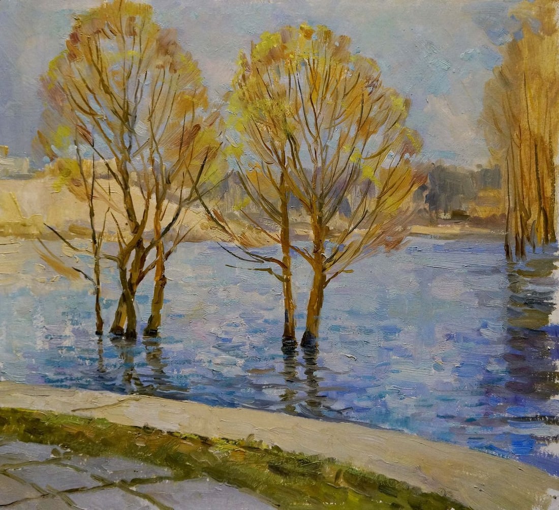 Oil painting River in the park Fomin Anatoly Nikiforovich: Title: Oil painting River in the park Fomin Anatoly Nikiforovich Description: NoVerns 648 *** ABOUT THIS PAINTING *** * TITLE: "River in the park" * ARTISTS: Fomin Anatoly Nikiforovich * SIZE: 49x54 c