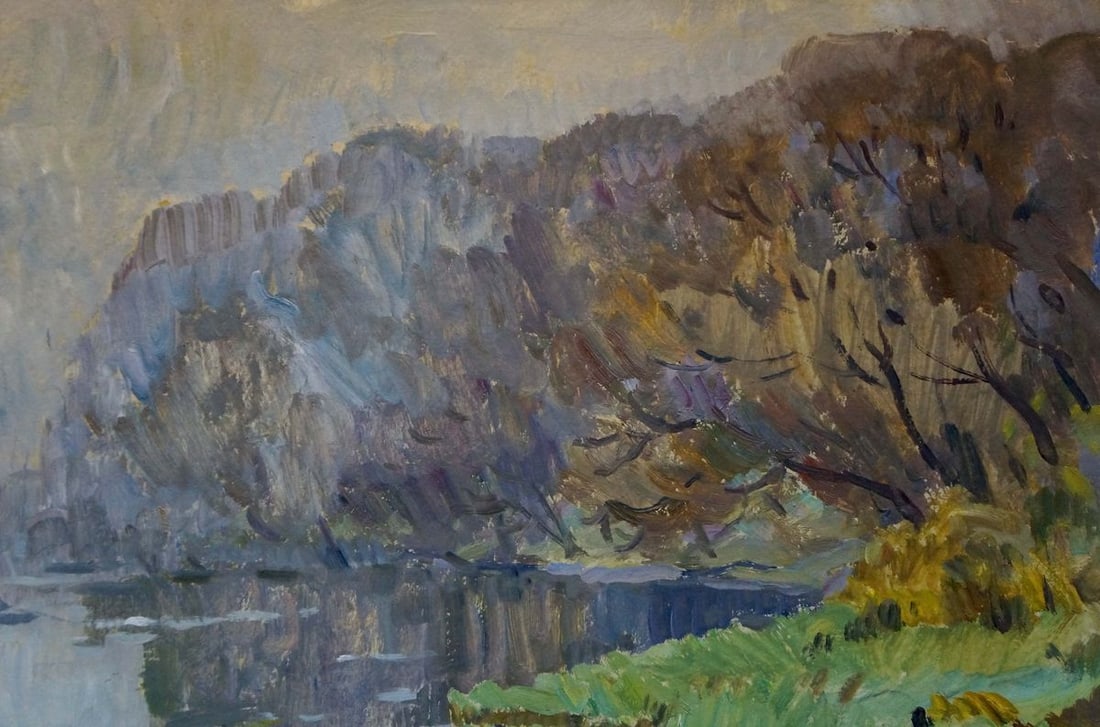 Oil painting Fog by the forest Dzyuban Ivan Feodosievich - 4