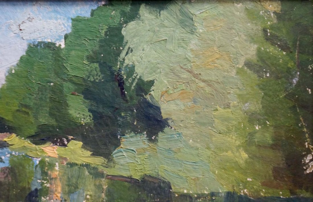 Oil painting River landscape - 5