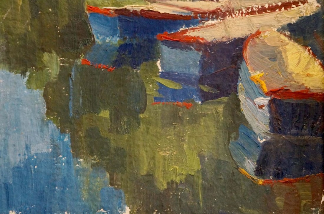 Oil painting River landscape - 6