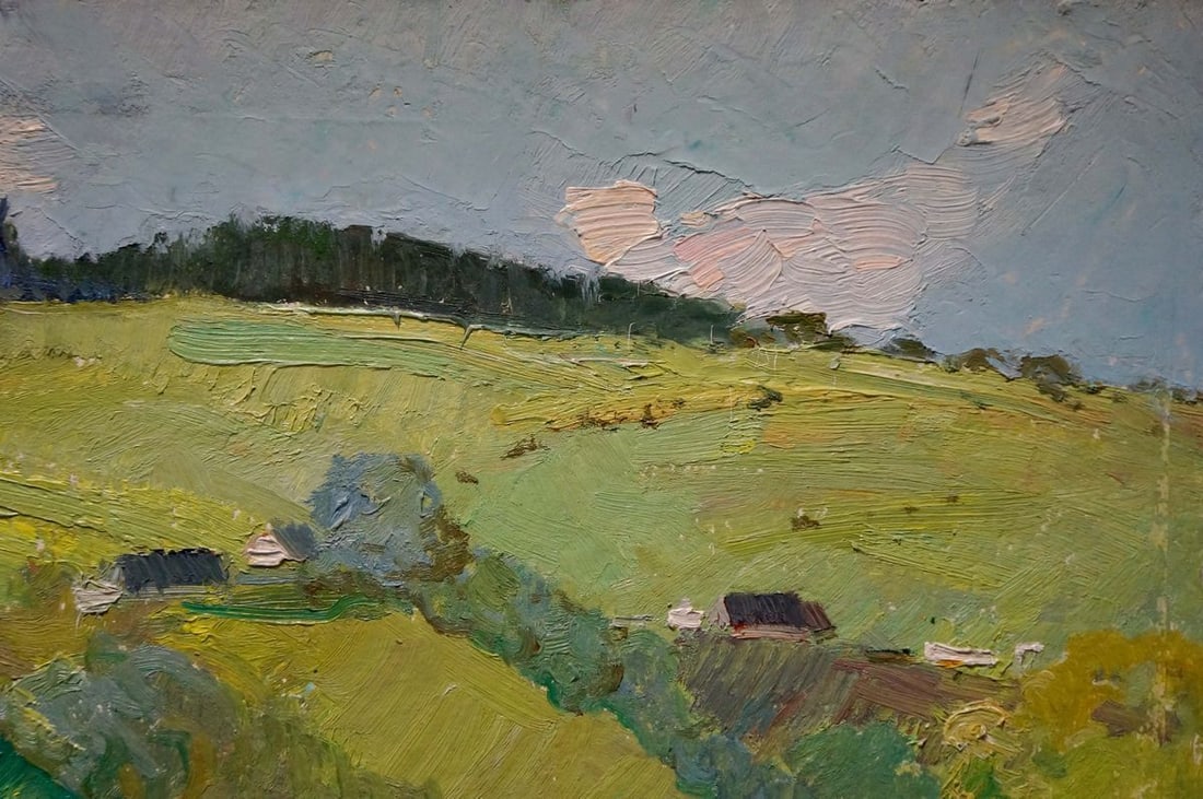 Oil painting Village by the mountain Sevastyanov Viktor Grigorievich - 4