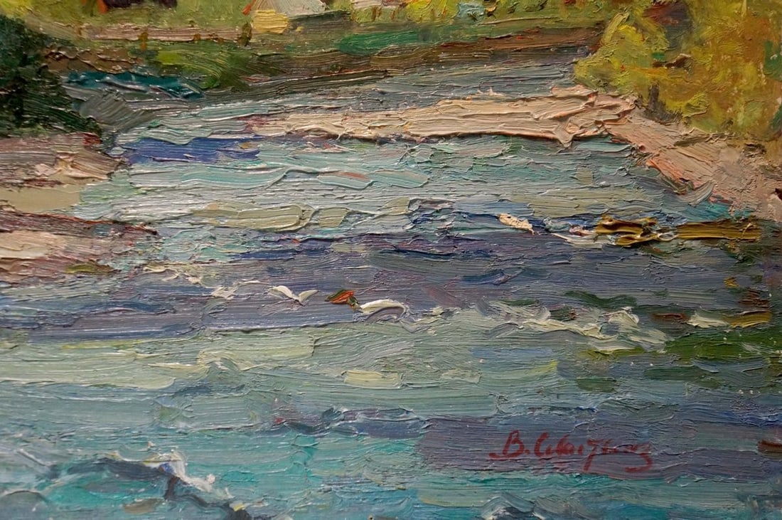 Oil painting Village by the mountain Sevastyanov Viktor Grigorievich - 5