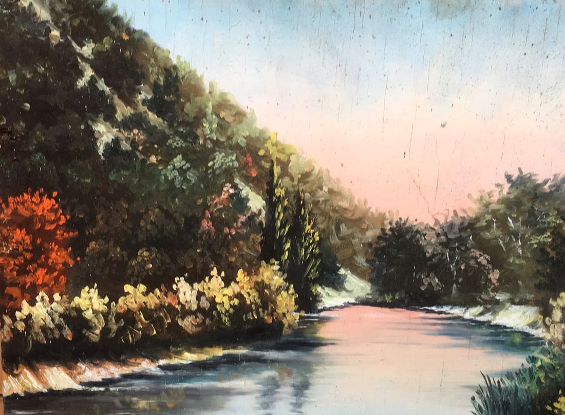 Oil painting Glade in the forest - 4