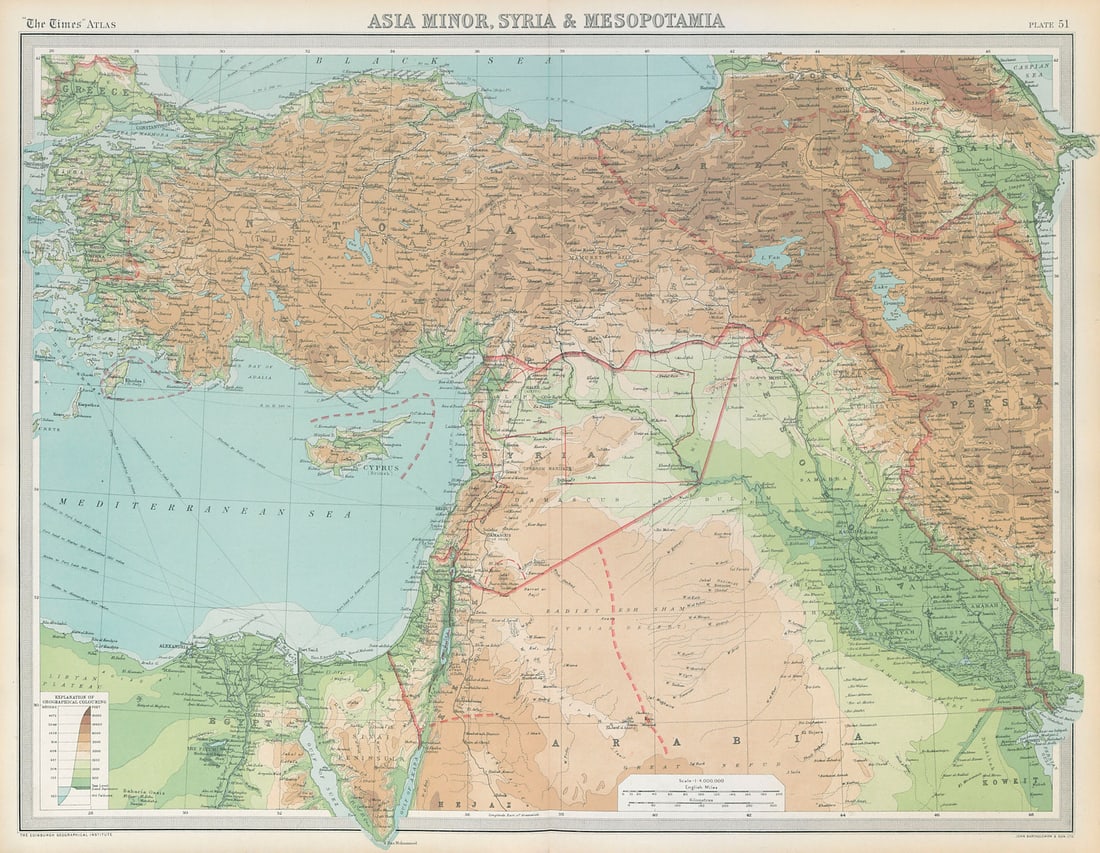 Middle East Treaty of Sevres 1st Republic of Armenia Greek Ionia. TIMES 1922 map: Asia Minor, Syria & Mesopotamia'. The map shows the occupation by Greek forces of the city of Smyrna (modern-day Izmir) and surrounding areas, as was the case between 15 May 1919 until 9 September