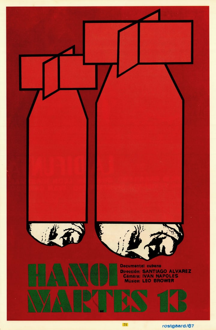 Hanoi, martes 13-Documentary Cubano. Tuesday 13th. ICAIC film poster 1967 (1 of 1)