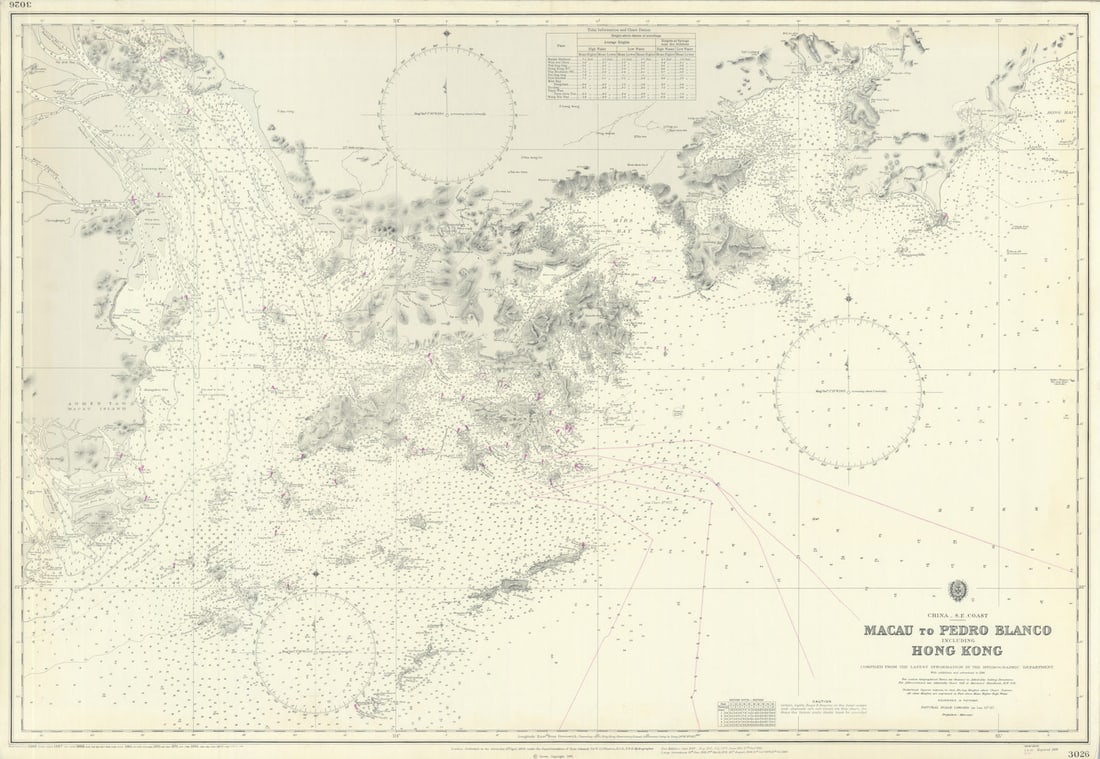 Macau to Pedro Blanco including Hong Kong. Admiralty sea chart 1899 (1974) map (1 of 1)