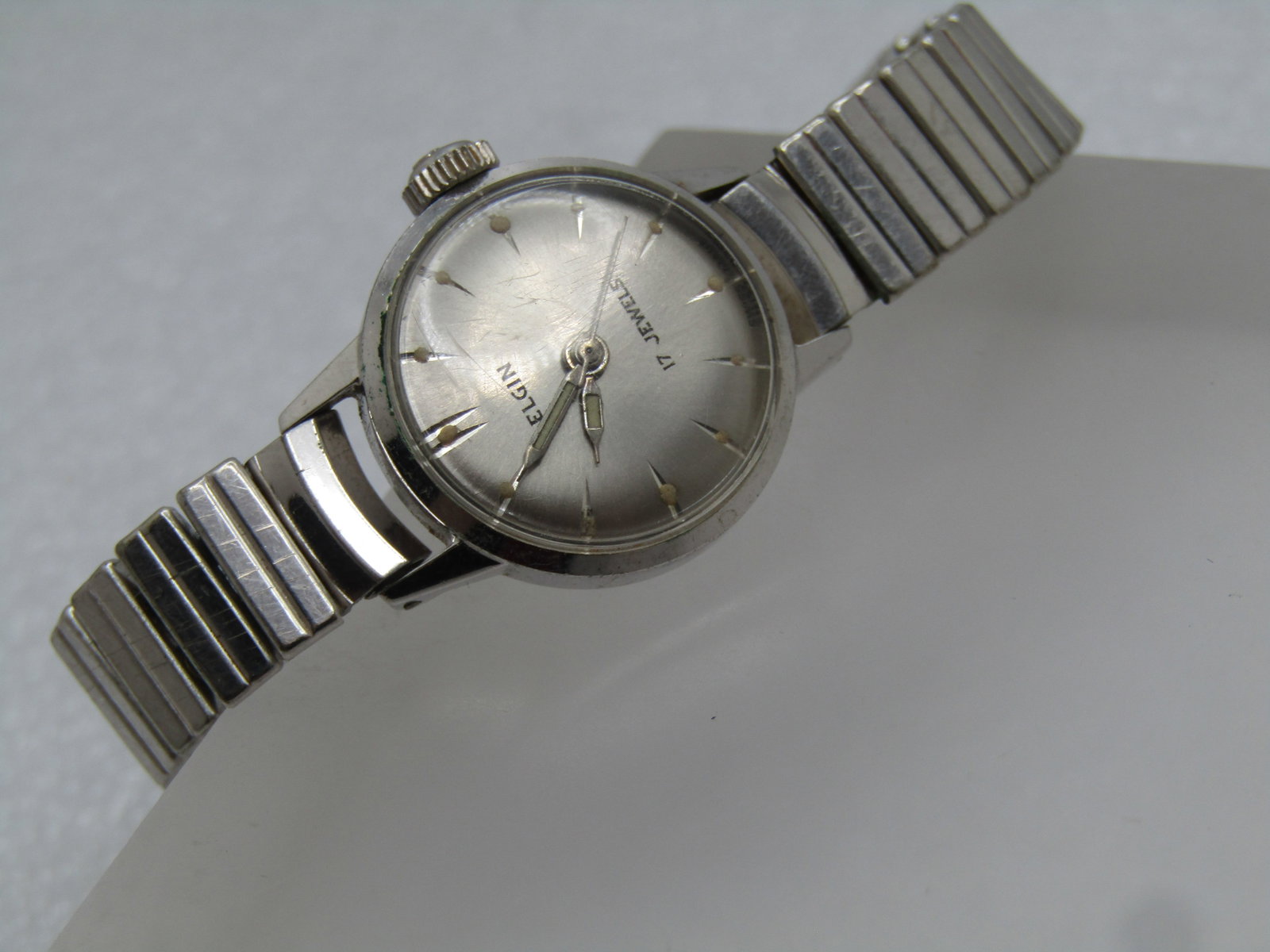 Vintage 10kt RG Elgin Ladies Watch, 17 Jewels, Runs, Mid-Century - 5