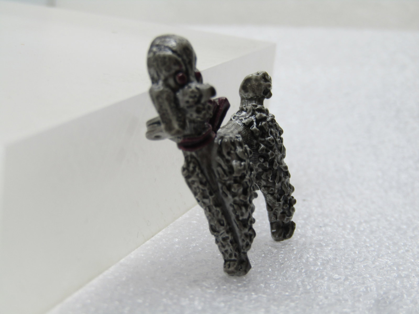 Vintage Gray Enameled Poodle Brooch, 1960's - 3